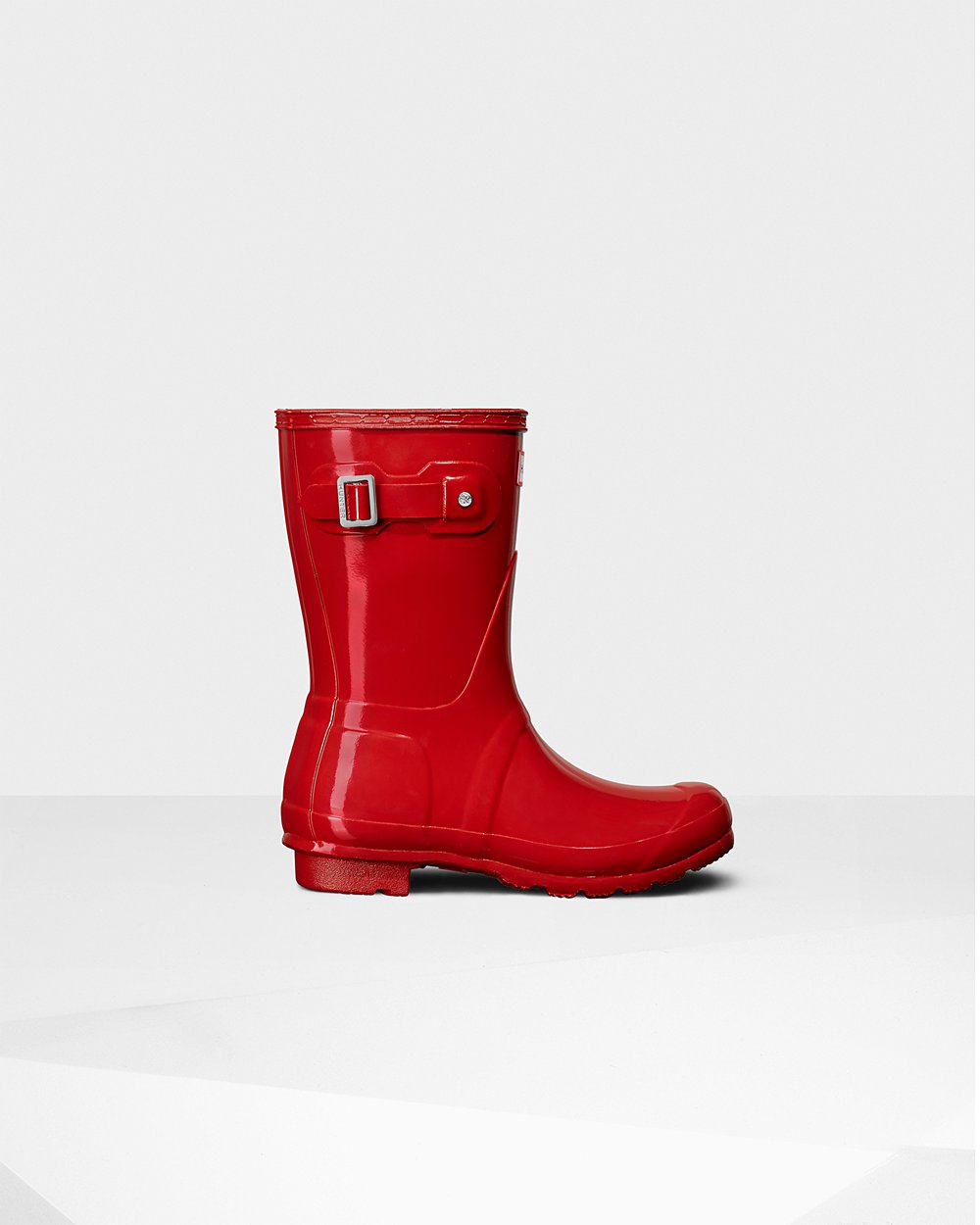 Botas de Lluvia Cortas Hunter Mujer - Original Gloss - Rojos - VHZBKUC-40